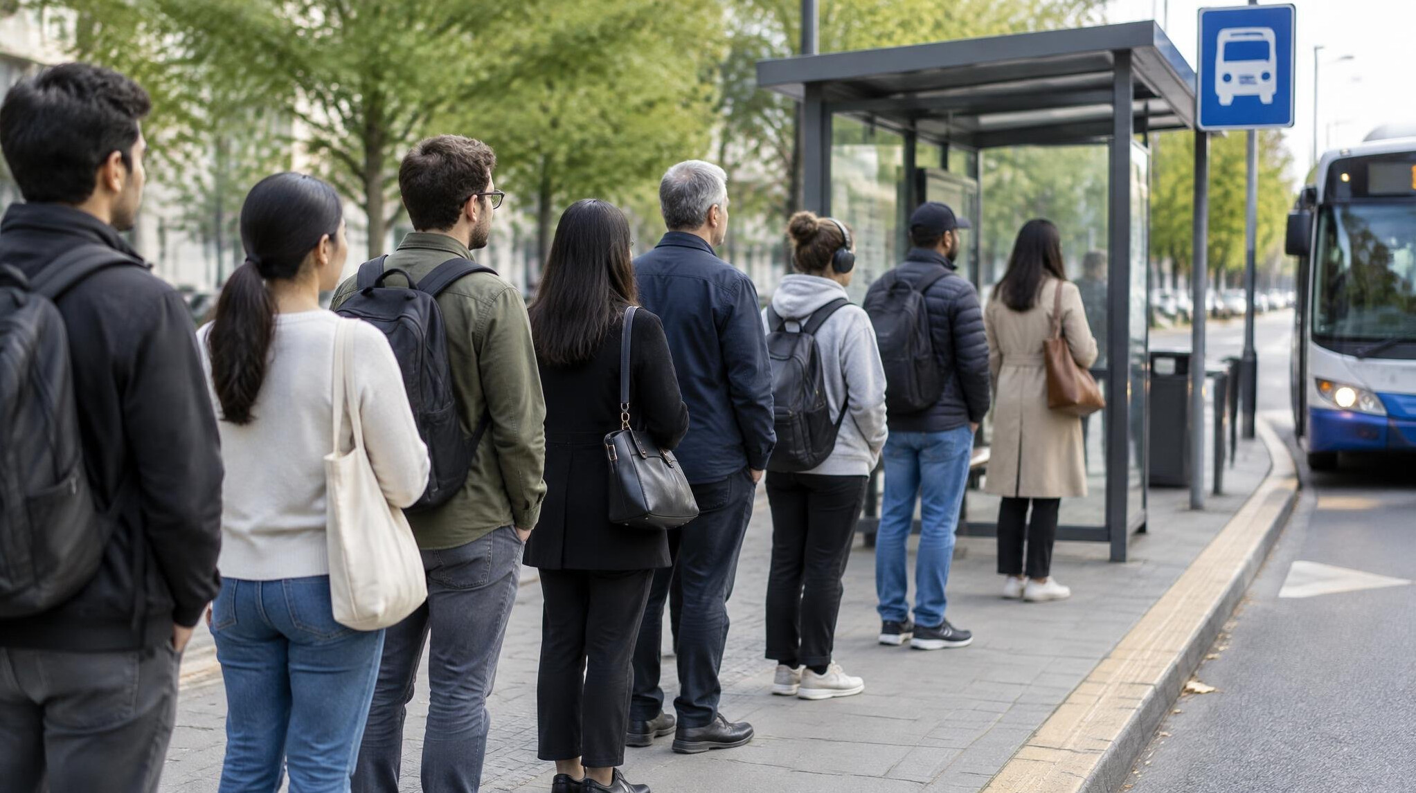 people standing in line