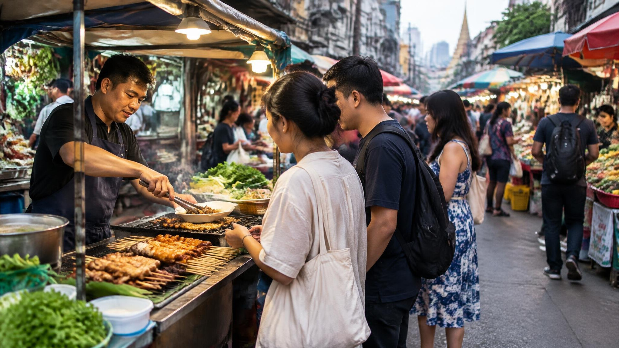 street vendor selling food